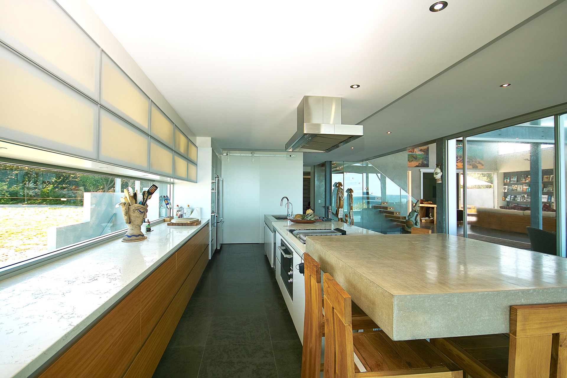 Kitchen, miele, interior, concrete island bench, marble tops, blum, Architectural, industrial, interiors, acrylic, minka joinery