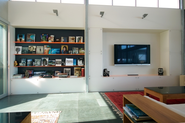 Home Library, Architectural, industrial, interiors, beach house, spotted gum, acrylic, beach views, sunshine coast, minka joinery