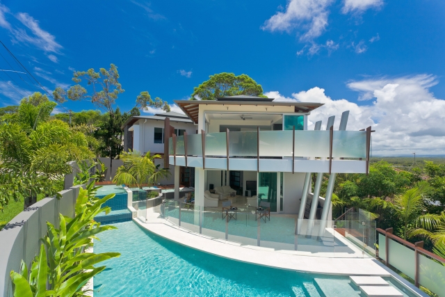 Resort Style Modern House, beach house, pool, sunshine coast, minka joinery