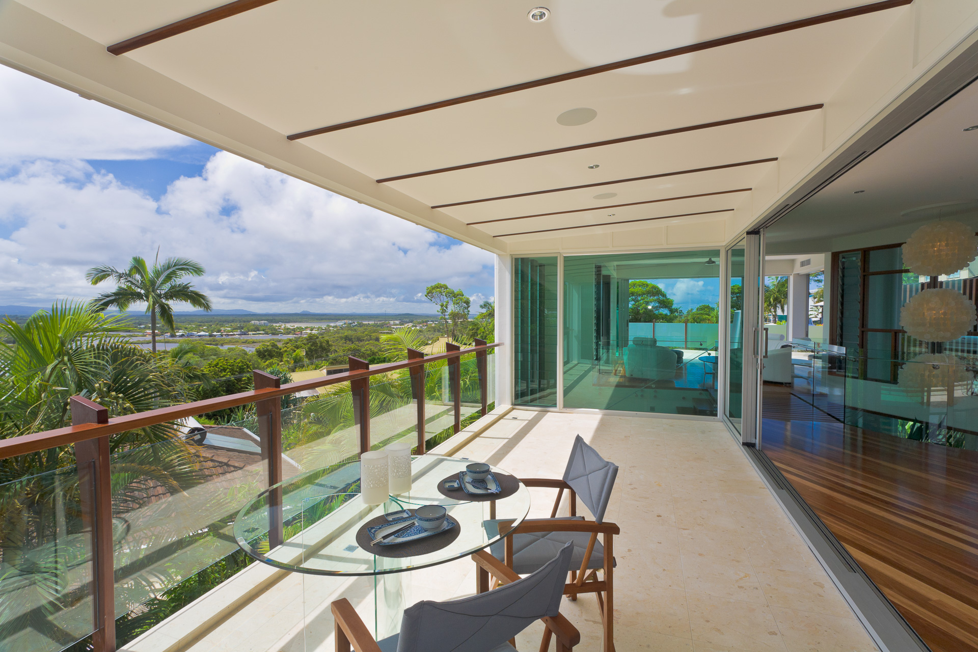 balcony, views, open plan, japanese, Resort Style Modern House, luxury interior, caesarstone, minka joinery