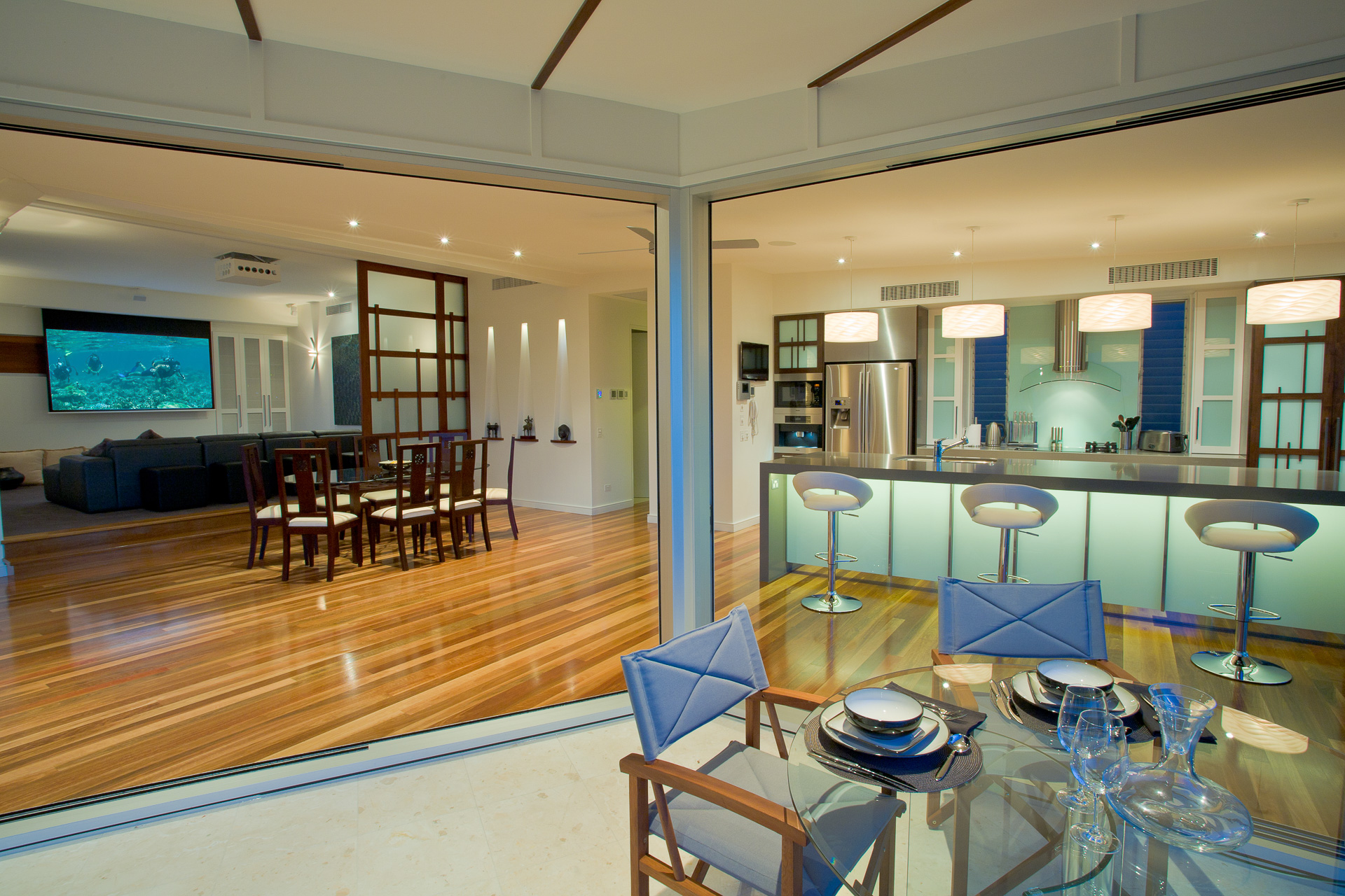 kitchen, 2 pack, glass, miele, japanese kitchen, Resort Style Modern House, luxury interior, caesarstone, minka joinery